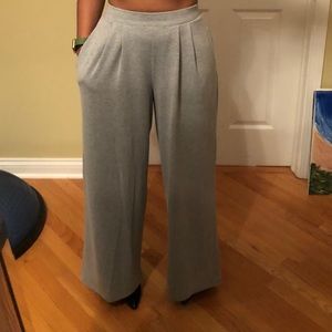 Grey wide leg pants with pocket (cotton)